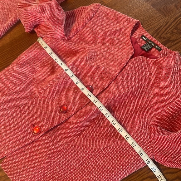 DG Donna Gray 2 piece dress w/ jacket red and white specs throughout career 12 - Picture 15 of 16